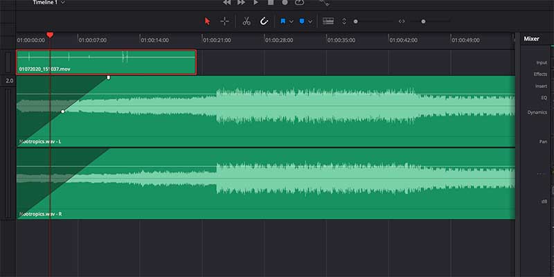 mastering fades in DaVinci Resolve