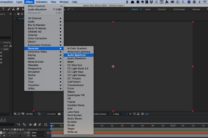 creating an audio spectrum in after effects
