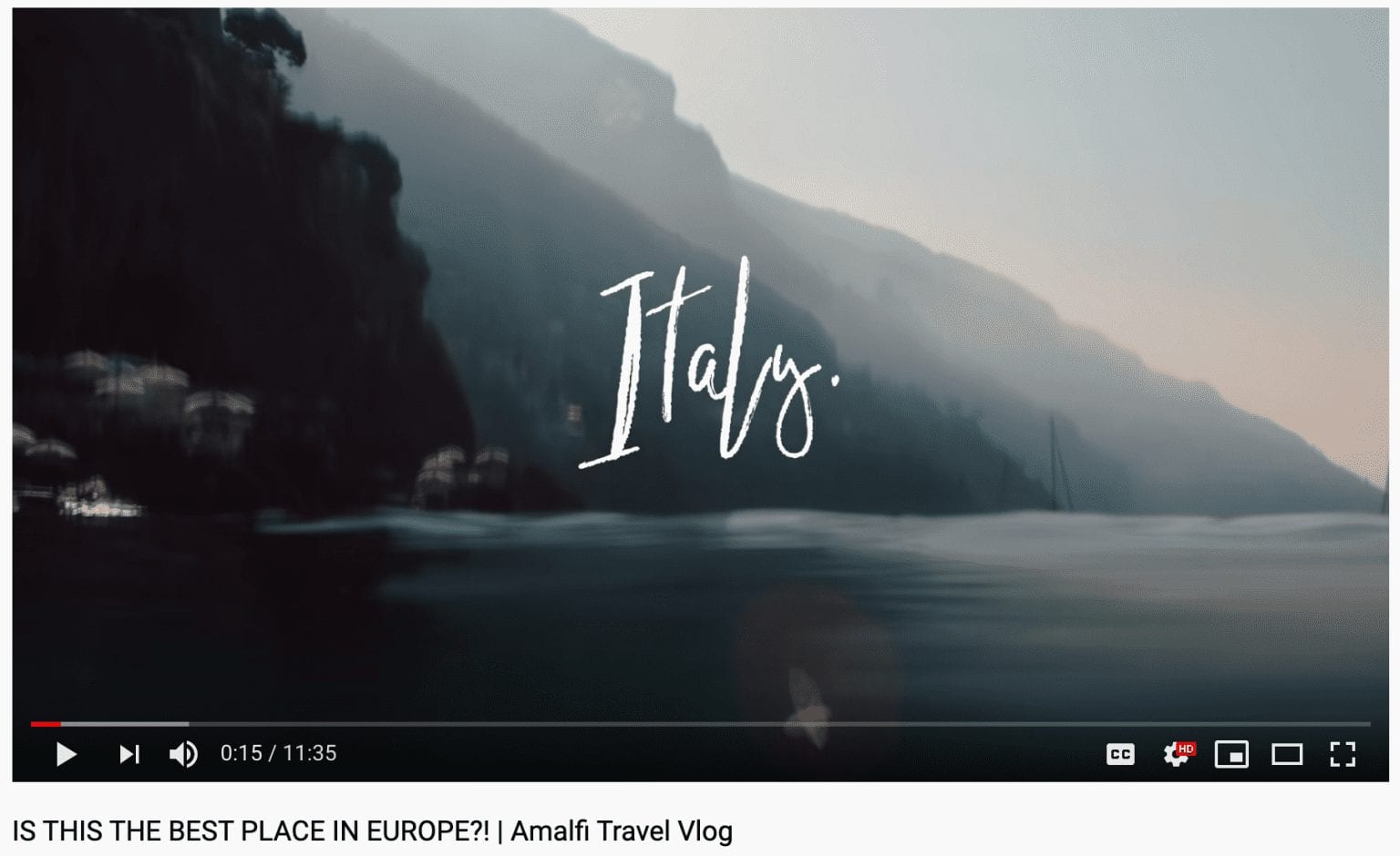 Keywords on YouTube videos