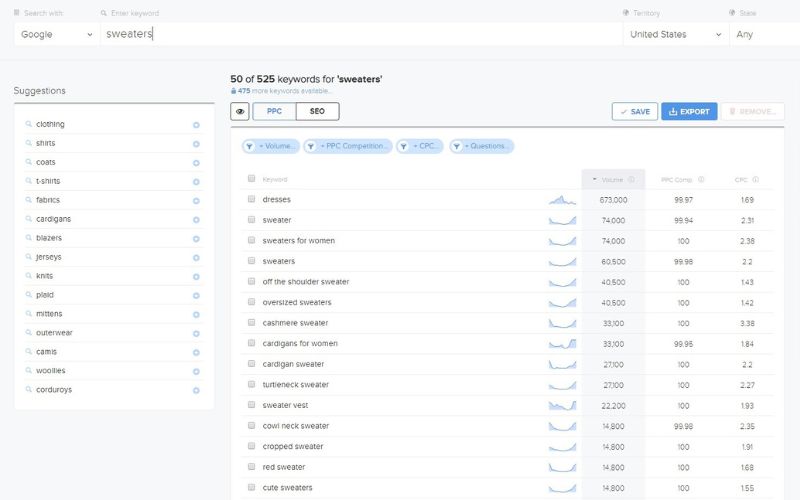 Wordtracker YouTube keyword tool