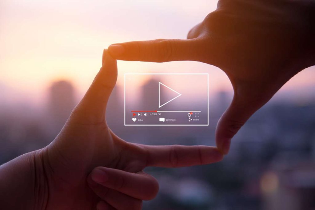 YouTube channel in hands