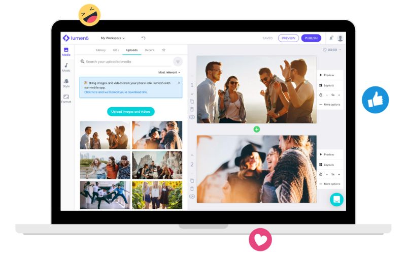 Lumen5 AI tool for creators